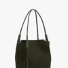 Victoria tote bag in dark olive suede Victoria tote bag in dark olive suede