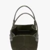 Victoria tote bag in dark olive suede Victoria tote bag in dark olive suede