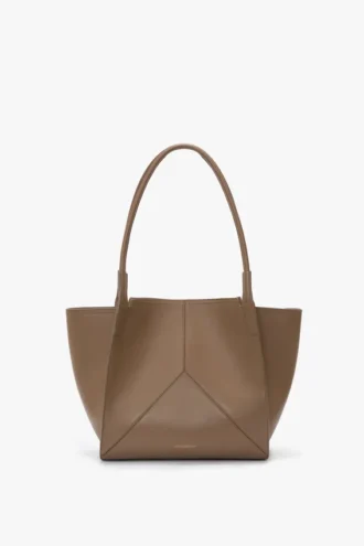 Victoria tote bag in dove grey leather Victoria tote bag in dove grey leather