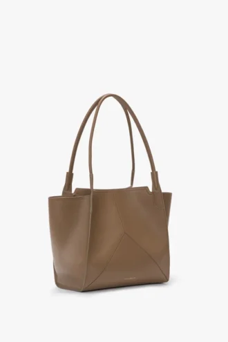 Victoria tote bag in dove grey leather Victoria tote bag in dove grey leather