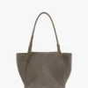 Victoria tote bag in pebble grey suede Victoria tote bag in pebble grey suede