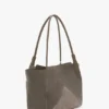 Victoria tote bag in pebble grey suede Victoria tote bag in pebble grey suede