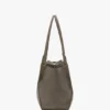 Victoria tote bag in pebble grey suede Victoria tote bag in pebble grey suede