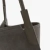 Victoria tote bag in pebble grey suede Victoria tote bag in pebble grey suede