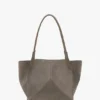 Victoria tote bag in pebble grey suede Victoria tote bag in pebble grey suede