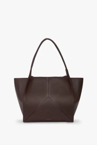 Victoria tote bag large in burgundy leather Victoria tote bag large in burgundy leather