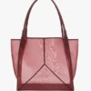 Victoria tote bag large in burgundy mesh Victoria tote bag large in burgundy mesh