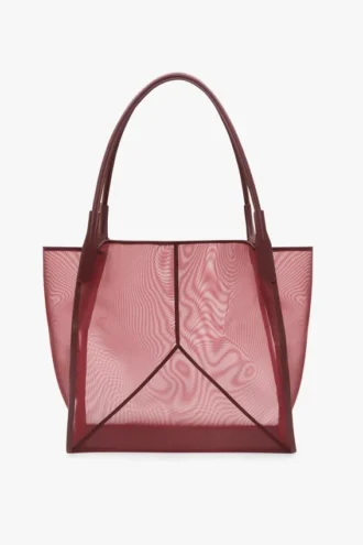 Victoria tote bag large in burgundy mesh Victoria tote bag large in burgundy mesh