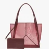 Victoria tote bag large in burgundy mesh Victoria tote bag large in burgundy mesh