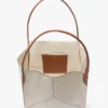 Victoria tote bag large in ivory canvas Victoria tote bag large in ivory canvas