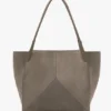 Victoria tote bag large in pebble grey suede Victoria tote bag large in pebble grey suede