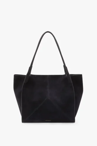 Victoria tote large in navy suede Victoria tote large in navy suede