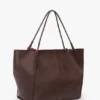 Victoria travel tote bag in burgundy leather Victoria travel tote bag in burgundy leather