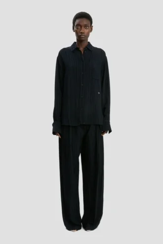 Wide leg trouser in navy Wide leg trouser in navy