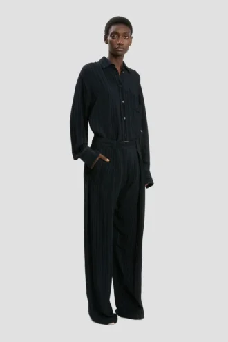 Wide leg trouser in navy Wide leg trouser in navy