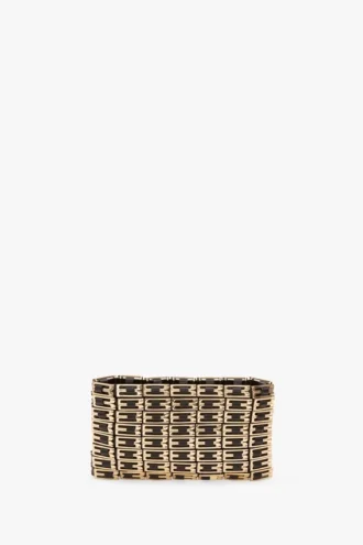 Woven dorian pouch in black Woven dorian pouch in black