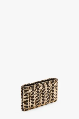Woven dorian pouch in black Woven dorian pouch in black
