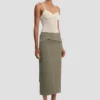 Wrap skirt in sage melange Wrap skirt in sage melange