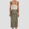 Wrap skirt in sage melange Wrap skirt in sage melange